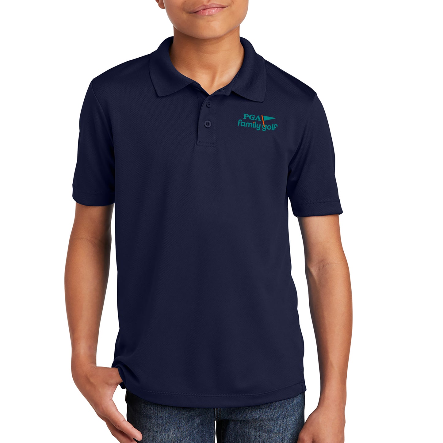 PGA Family Golf Youth Polo - Navy