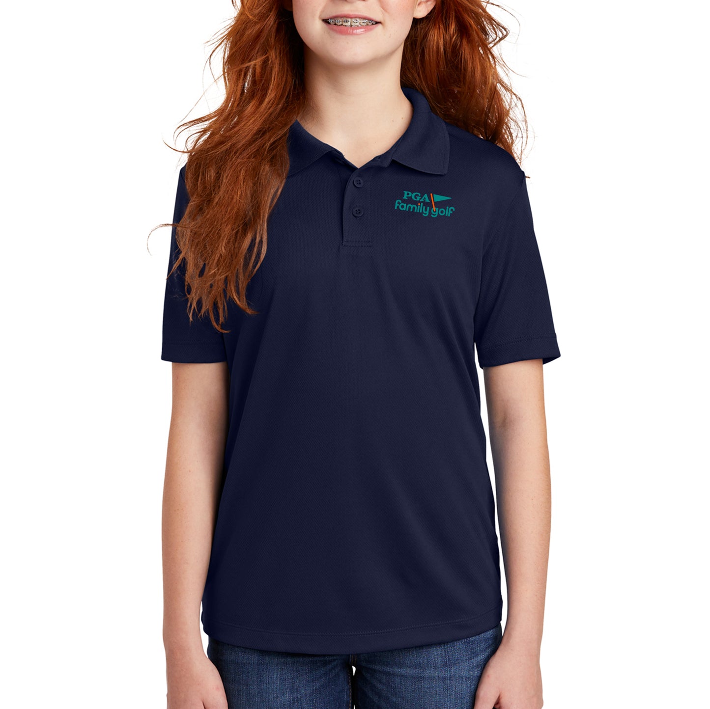 PGA Family Golf Youth Polo - Navy