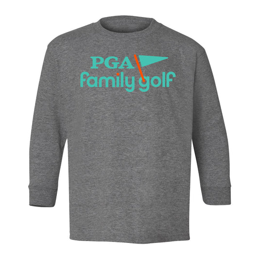 PGA Family Golf Youth Longsleeve T-Shirt - Charcoal